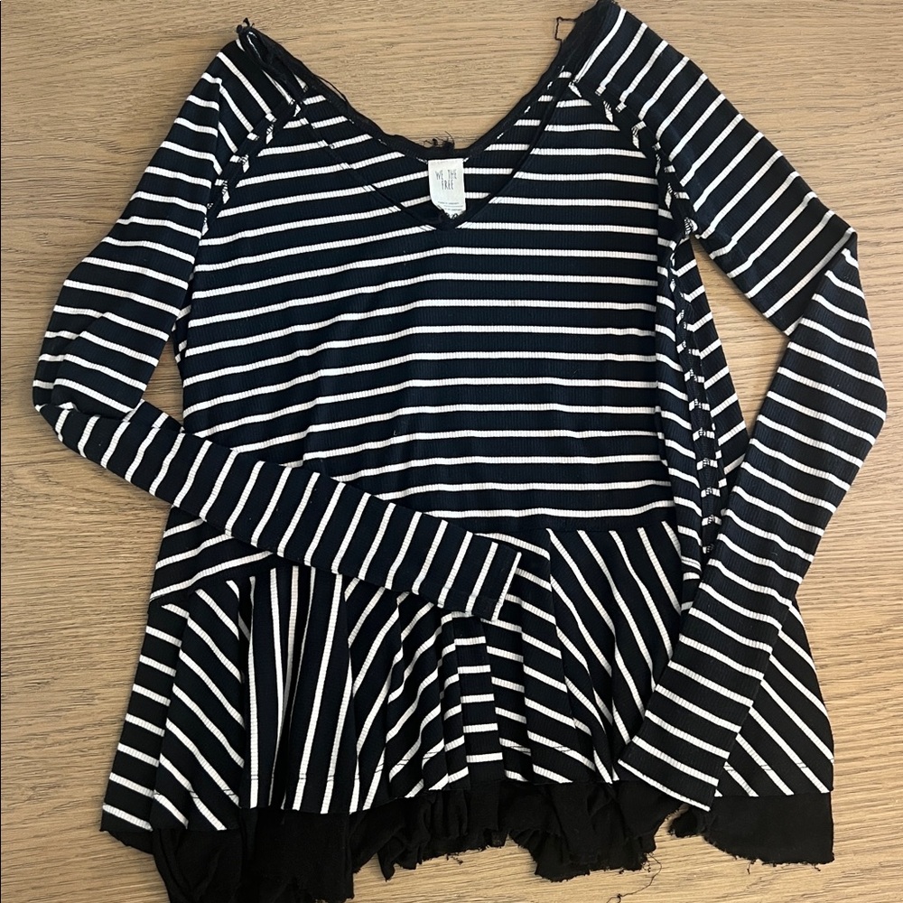 {we the free} striped black and purple long sleeve top